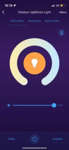 Action wandlamp witte modus