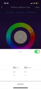 action wandlamp timer